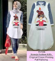 Tahukah anda bahwa baju kurta adalah pakaian tradisional dari afghanistan, bangladesh, india, pakistan, sri lanka, dan nepal? Model Baju Atasan Tunik Wanita Lengan Panjang Modis Terbaru