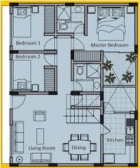 Free One Story House Plans 8 X 10 Meters Small House Plans Modern House Plans Free House Plans