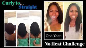 Stylists have recommended laying off heat products, so i stopped using them for two weeks to see the difference. Curly To Straight Natural Hair One Year No Heat Challenge Youtube