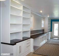 *please adjust the size of built in desk and shelves to suit your space. Built In Office Cabinets