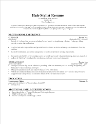 Hair Stylist Resume Sample Templates At Allbusinesstemplates Com