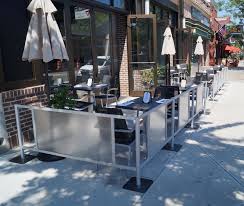 Sidewalk Cafe Barriers By Idivide Idivide Yor Cafe Space Outdoor Cafe Sidewalk Cafe Cafe Seating