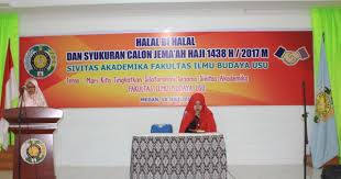 Ceramah agama/mau'idzah hasanah dilanjutkan pembacaan doa 6. Fakultas Ilmu Budaya Halal Bi Halal Dan Syukuran Calon Jemaah Haji 1438 H 2017 M Fakultas Ilmu Budaya Usu