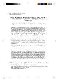 Abdul aziz rahim & co. Pdf Design Modeling And Performance Comparison Of Feeding Techniques For A Microstrip Patch Antenna