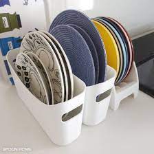 お皿を立てて収納できる 無印良品と100均の収納グッズ プレートスタンドをブログレポート お皿 収納 食器棚 収納 100均 グッズ 収納