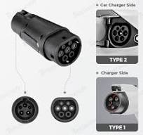 Type 1 to Type 2 EV Charging Adapter