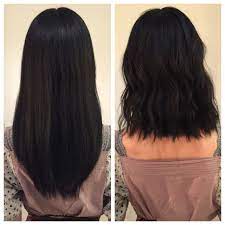 Before And After Razor Lob Long Bob Textured Hair Haircut Short Hair Bumble And Bumble Lived In H Long Hair Styles Short Hair Styles Short Hair Balayage