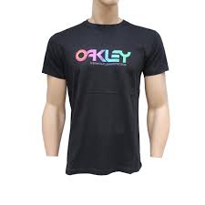 details about oakley geo retro t shirt size m medium jet black mens logo slim fit shirt