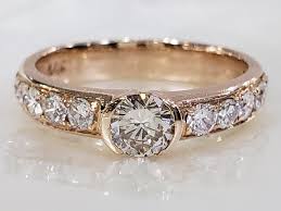 Anillo combinado oro blanco y amarillo 14k. Anillos De Compromiso