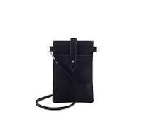 Mini Cork Cross Body Bag | Black Vegan Leather Cell Phone ...