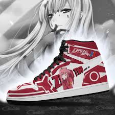 More zero two (darling in the franxx) wallpapers. Darling In The Franxx Zero Two Red Jordan Sneakers Darling In The Franxx Store