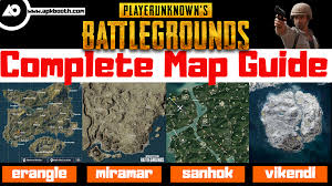 Pubg i.e., playerunknown battlegrounds is developed by pubg corporation with the collaboration of bluehole. Pubg Map Complete Guide Erangel Miramar Sanhok And Vikendi