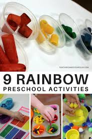 9 Awesome Hands On Preschool Rainbow Activities Rainbow Activities Rainbow Theme Preschool Colors