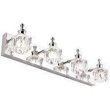 Amazon Com Presde Bathroom Vanity Light Fixtures Over Mirror Modern Led 4 Lights Chro Light Fixtures Bathroom Vanity Led Vanity Lights Bathroom Light Fixtures