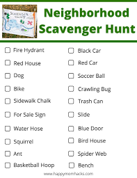 Print a copy of this free printable indoor scavenger hunt game, and have kids look for the items listed on these sheets. Fun Nature Scavenger Hunt For Kids Teens Neighborhood Hunts Happy Mom Hacks