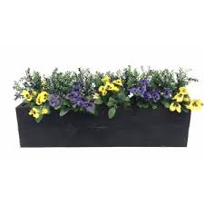 Artbloom 8 bundles outdoor artificial fake flowers uv resistant shrubs plants, faux plastic greenery for indoor outside hanging plants garden porch window box home wedding farmhouse decor (white) 4.4 out of 5 stars 2,096 Artificial Window Boxes Artificial Flower Troughs Evergreen Direct