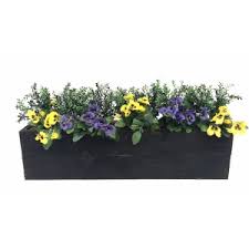 Our wrought iron window boxes can be displayed with a white liner or a series of your favorite 8 pots. Artificial Window Box Displays Outdoor Troughs Evergreen Direct