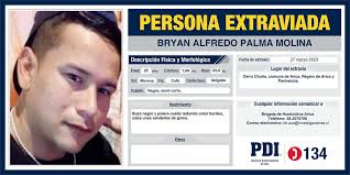 ⭕ Ayúdanos a encontrar a: Bryan Alfredo Palma Molina, extraviado desde el  27 de marzo de 2023, en la comuna de Arica, Región de Arica y Parinacota.  Más detalles en: https://t.co/YCoJQGdrxB ¡Cualquier