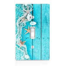 Home Decor Shells Starfish Net Blue Light Switch Plate Cover Beach Decor Gift Seaside Bathroom Beach Themed Bedroom Light Switch Covers