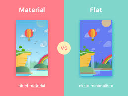 Material Vs Flat Material Design Examples Web Graphic Design Material Design