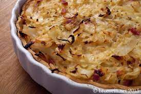 Dissolve yeast in ½ cup warm milk. Weisskohl Quiche Krautkuchen Krautquiche Brotwein