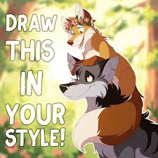 Late To The Party But Here S My Drawthisinyourstyle Challenge For You You Re All Welcome To Draw Yo Art Style Challenge Animal Drawing Inspiration Furry Art