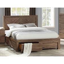 Modern Natural Acacia King Storage Bed Hayden King Storage Bed Wooden Bed Design King Bed Frame
