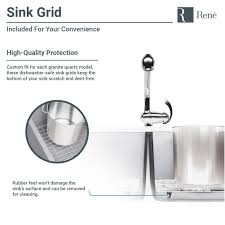 Kitchen sinks are dirty, but kitchen sink grids are even worse! R3 1006 Single Bowl Undermount Granite Quartz Kitchen Sink With Grid And Matching Colored Strainer Overstock 16767113
