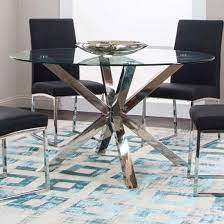 Round dining table with rich cappuccino finish, which makes it perfect for almost kitchen or dining room by adding style to these interiors. Cramco Inc Classic 54 Round Glass Dining Table Value City Furniture Dining Tables