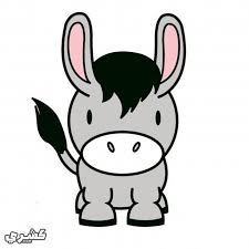 كيف ترسم حمار بالخطوات والصور Donkey Drawing Cute Donkey Cute Drawings