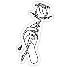 Rose With Thorns Lil Peep Sticker Lil Peep Tattoos Rose Tattoo Design Rose Thorn Tattoo