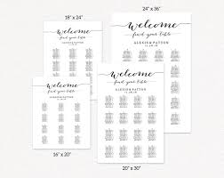 Alphabetical Seating Chart Seating Chart Template Wedding