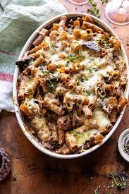 When i was a kid my mom would buy those those packaged dry onion soup mixes and stir into a bowl of sour cream and mayonnaise. One Pot Creamy French Onion Pasta Bake Half Baked Harvest