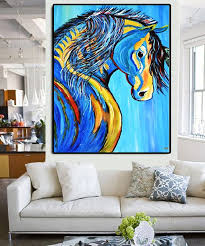 Horse Original Artwork Acrylic Painting Horse Painting Pet Etsy Horse Painting Colorful Horse Painting Acrylic Painting Canvas