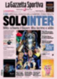 Emergenza conte l'inter nei guai barella fermo vidal quasi out il centrocampo e' da inventare. Prima Pagina De La Gazzetta Dello Sport Del 23 Maggio 2010