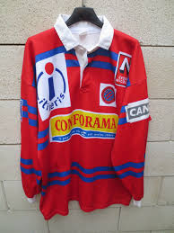 Vintage Maillot Rugby Porte N 6 Beziers Annees 90 Match Worn Shirt Lnr Xxl Rouge Annees 90 Rugby Maillot