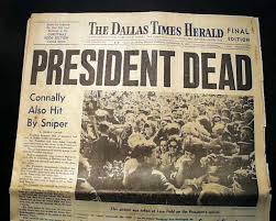 On november 22, 1963, president john f. First Report On John F Kennedy S Assassination In A Dallas Newspaper Rarenewspapers Com