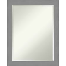 Shop for bathroom wall mirrors online at target. 22 X 28 Brushed Nickel Framed Bathroom Vanity Wall Mirror Amanti Art Target