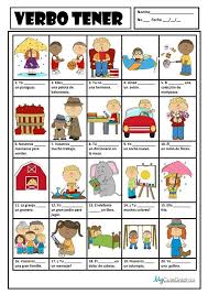 Verbo Tener Presente Indicativo Espanol Ele Hojas De Trabajo Verbo Tener Verbos Lista De Verbos Ingles
