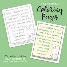 The hymn first appeared in the scots metrical psalter in 1650. The Lord Is My Shepherd Coloring Page Flanders Family Homelife