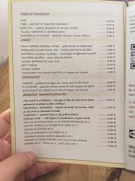 The Menu Picture Of Teathetcha Le Comptoir De L Artisan De Saveurs Paris Tripadvisor