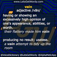 Vain 01 16 2014 Gfx Definition Of The Day Words Definitions Word Of The Day