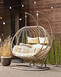 Create A Relaxing Environment With Minimal Effort With Our Indoor Outdoor Double Hanging Chair In 2020 Hanging Chair Outdoor Outdoor Chairs Garden Chairs
