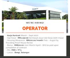 Job vacancies at suruhanjaya perkhidmatan awam (spa) : Sony Bangi Jawatan Kosong
