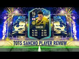 See their stats, skillmoves, celebrations, traits and more. Fifa 21 Tots Sancho 96 Player Review Youtube