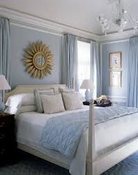 Billowy white bed linens and a handful of ultrafeminine accessories make this bedroom a serene and. A Blue And White Beach House By Phoebe And Jim Howard The Glam Pad Blue Bedroom Walls Blue Bedroom Decor Blue Bedroom