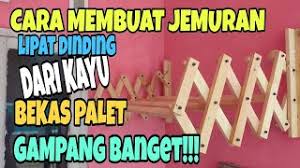Cara mudah dan murah membuat jemuran dari bahan kayu, simak cara pembuatannya sampai selesai. Cara Membuat Jemuran Lipat Dinding Dari Kayu Bekas Palet Mudah Dan Gampang Youtube