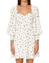 Discover saks for me, a personalized online catalogue of your favorite designers & styles. Faithfull The Brand Buy Faithfull The Brand Clothing Online David Jones Arianne Red Floral 3 4 Sleeve Mini Dress