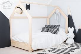 Lit Cabane H 90x160cm Monlitcabane Lit Cabane Idees De Lit Lit