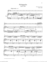 Cinna Malaguena Op 369 Sheet Music For Flute And Piano